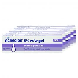 Acnecide 5% Gel Benzoyl Peroxide - 30g - 6 Pack