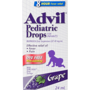 Advil Pediatric Drops for Infants 24mL Grape Dye-Free