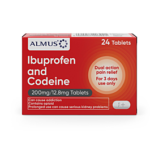 Almus Ibuprofen and Codeine 200mg/12.8mg - 24 Tablets