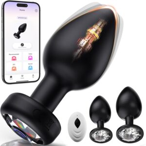 Anal Plug Sex Toy for Men Butt Plug - Male Sex Toys Vibrator Anal Toys for Beginners, Vibrating App Control Prostate Massager With 10 Vibration Modes, Buttplug Vibrators Adult...