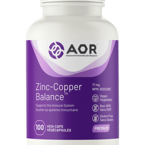 AOR ZINC-COPPER BALANCE 17mg 100caps