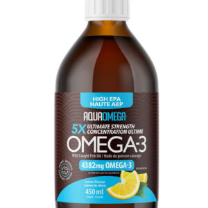 AQUAOMEGA OMEGA-3 5X ULTIMATE STRENGTH EPA 450ml - LEMON