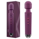 bed geek Handheld Cordless Personal Wand Massager – Waterproof, USB Rechargeable, 20 Vibration Patterns, 8 Speeds, Memory Feature, Skin-Soft Silicone for Ultimate Relaxation...