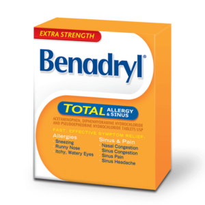 Benadryl Total Allergy & Sinus 30 Tablets