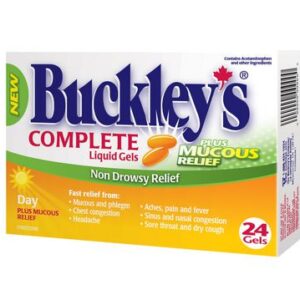 Buckley's Complete Liquid Gels Daytime Plus Mucus Relief 24 Gels