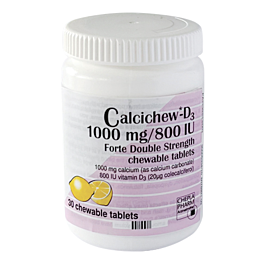Calcichew D3 1000mg/800IU Once Daily Chewable - 30 Tablets