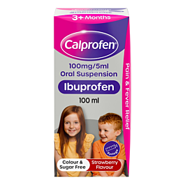 Calprofen Oral Suspension Ibuprofen 3+ Months Strawberry - 100ml