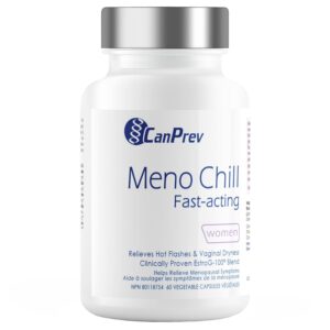 CanPrev Meno Chill Fast-Acting Menopause Supplement for Women, 60 V-Caps 30-Day Supply - Support for Hot Flashes & Hormone Balance, EstroG-100, KSM-66 Ashwagandha for Daily...