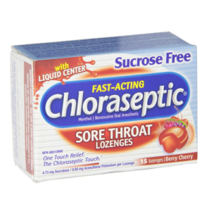 Chloraseptic Sore Throat Lozenges Sucrose Free Berry Cherry Flavour 15 Lozenges