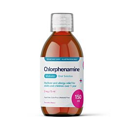 Chlorphenamine Solution 2mg/5ml Sugar Free - 150ml