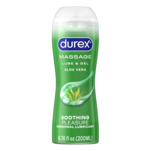 Durex 2-in-1 Play Massage & Intimate Pleasure Gel, Water- Based Personal Lubricant with Aloe Vera for All-over Use & Enhanced Pleasure, 200 mL