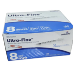 Embecta Ultra-Fine II Insulin Syringe 1/2ml 8mm 30G 100 Count