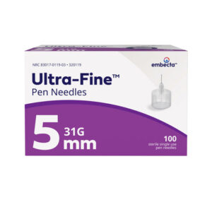 Embecta Ultra-Fine Pen Needles 5mmx31G 100 Count