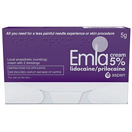 EMLA Cream 5% - 5g - With 2 Dressings