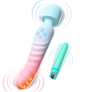 G Spot Vibrator Wand & Bullet Vibrator Set - Vibrators Sex Toys for Women, Clitoral Stimulator Dildo with 7 Vibrating Modes, Waterproof Heating Wand Massager, Adult Sex Toy for...