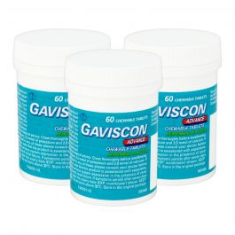 Gaviscon Advance Mint - 60 Chewable Tablets - 3 Pack