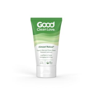 Good Clean Love Almost Naked Personal Lubricant, Organic Water-Based Lube with Aloe Vera, Safe for Toys & Condoms, Intimate Wellness Gel for Men & Women, 118 mL (4 fl oz)