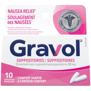 Gravol Suppositories 10 100mg Suppositories