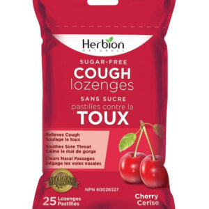 HERBION SUGAR-FREE COUGH LOZENGES CHERRY 25loz