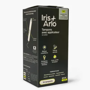 Iris + Arlo 100% Organic Cotton Applicator Tampons 14 tampons
