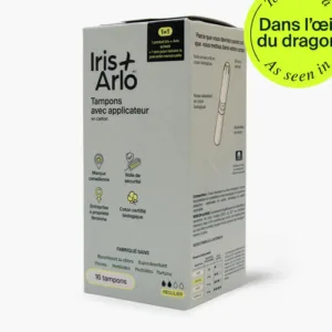 Iris + Arlo 100% Organic Cotton Applicator Tampons 16 tampons