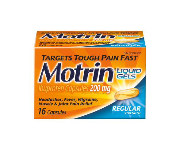 Motrin Regular Strength Liquid Gel Capsules