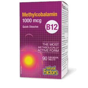 NATURAL FACTORS B12 METHYLCOBALAMIN 1000mcg 90subtabs