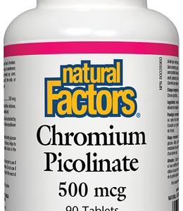 NATURAL FACTORS CHROMIUM PICOLINATE 500mcg 90tabs
