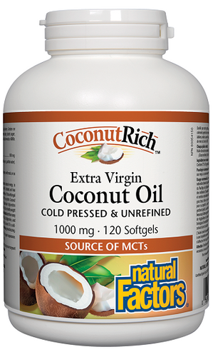 NATURAL FACTORS COCONUT OIL 1000mg 120sg