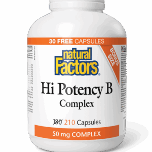 NATURAL FACTORS HI POTENCY B COMPLEX - BONUS SIZE 210cap