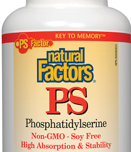NATURAL FACTORS PS PHOSPHATIDYLSERINE NON-GMO SOY FREE100mg 120sg