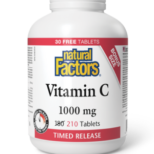 NATURAL FACTORS VITAMIN C 1000mg TIME RELEASE 210tabs