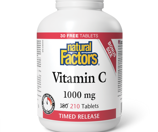 NATURAL FACTORS VITAMIN C 1000mg TIME RELEASE 210tabs