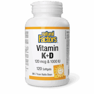 NATURAL FACTORS VITAMIN K 120mcg AND D 1000IU 120sg