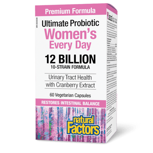 NATURAL FACTORS WOMEN'S 12 BILLION PROBIOTIC 120vcap