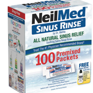 NeilMed Sinus Rinse by Dr. Mehta All Natural Sinus Relief 100 Premixed Packets