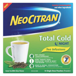 NeoCitran Total Cold Tea Infusions Nighttime 10 Single Dose Pouches