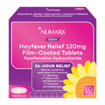 Numark Fexofenadine Tablets 120mg - 10 Tablets