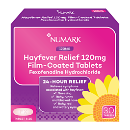 Numark Fexofenadine Tablets 120mg - 30 Tablets