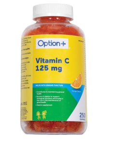 Option+ Kids Vitamin C 125mg Gummies 250 Count