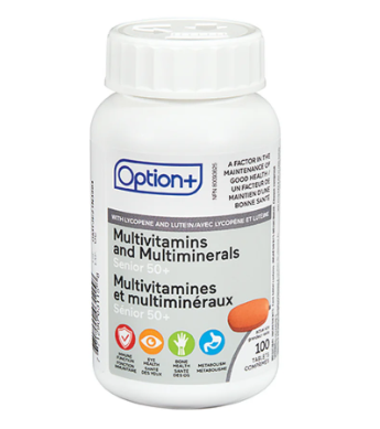 Option+ Multivitamins and Minerals age 50+ 100 Tablets