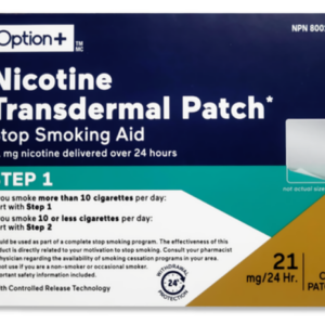 Option+ Nicotine Transdermal Patch Step 1 - 7 Clear Patches
