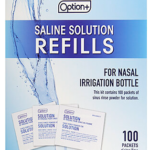 Option+ Saline Solution Refills for Nasal Irrigation 100 Packets
