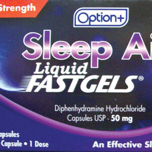 Option+ Sleep Aid Liquid Fastgels 20 Capsules