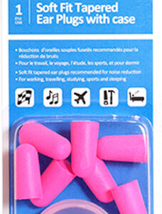 Option+ Soft Fit Tapered Ear Plugs with Case 5 Pairs