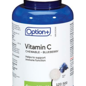 Option+ Vitamin C Blueberry 500mg 120 Tablets