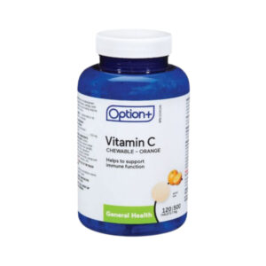 Option+ Vitamin C Chewable Orange 500mg 120 Tablets