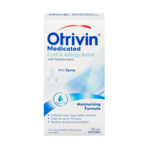 Otrivin Medicated Cold & Allergy Relief Mist Spray 30mL