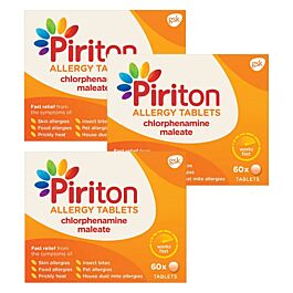 Piriton Allergy - 60 Tablets x 3