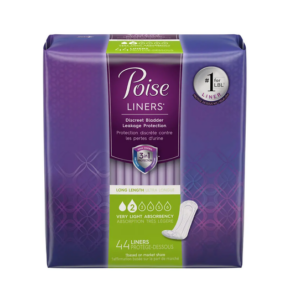 Poise Liners Long Length Very Light 44 Liners